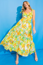 Load image into Gallery viewer, VACATION VIEWS FLORAL WOVEN MIDI DRESS
