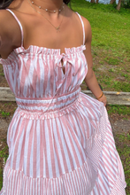 Load image into Gallery viewer, GIA PEONY PINK WOVEN MAXI DRESS
