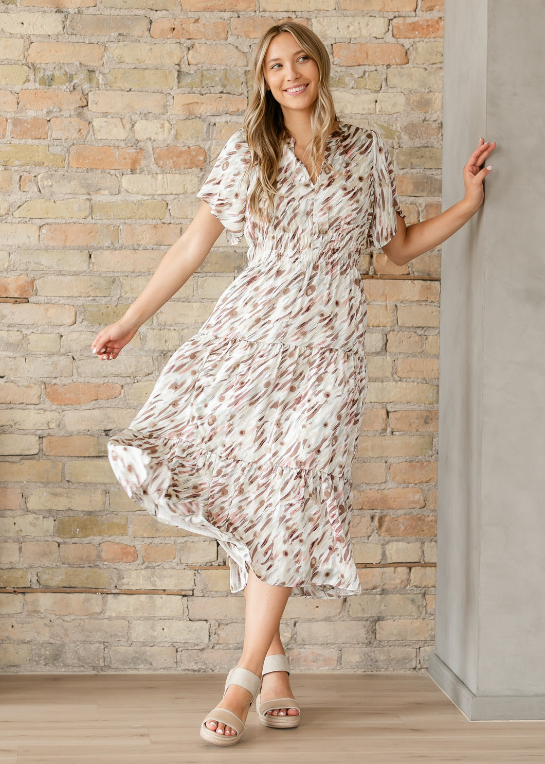 Gina Short Sleeve Midi Dress