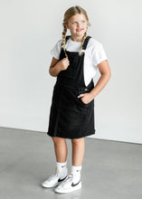 Load image into Gallery viewer, Girl&#39;s Aria Denim Overall Jumper Dress
