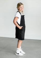 Load image into Gallery viewer, Girl&#39;s Aria Denim Overall Jumper Dress
