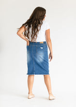 Load image into Gallery viewer, Hadley High Rise Denim Midi Skirt
