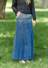 Load image into Gallery viewer, Holly Paneled Denim Maxi Skirt - FINAL SALE
