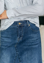 Load image into Gallery viewer, Jennifer A-Line Long Denim Skirt
