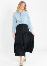 Load image into Gallery viewer, Jill Stretch Waist Tiered Maxi Skirt
