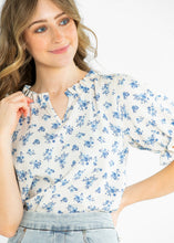 Load image into Gallery viewer, Laurel V-neck Floral Short Sleeve Top
