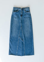 Load image into Gallery viewer, Lee A-Line Raw Hem Maxi Skirt
