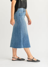 Load image into Gallery viewer, Lee A-Line Raw Hem Midi Skirt

