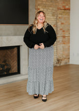 Load image into Gallery viewer, Lynn Tiered Peasant Maxi Skirt Black Floral
