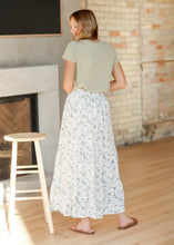 Load image into Gallery viewer, Lynn Tiered Peasant Maxi Skirt Purple Floral
