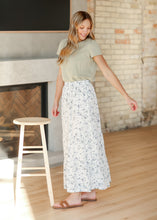 Load image into Gallery viewer, Lynn Tiered Peasant Maxi Skirt Purple Floral
