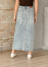 Load image into Gallery viewer, Piper A-line Long Denim Maxi Skirt
