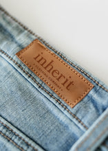 Load image into Gallery viewer, Presley Distressed Denim Midi Skirt
