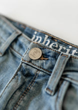 Load image into Gallery viewer, Presley Distressed Denim Midi Skirt
