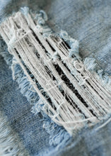 Load image into Gallery viewer, Presley Distressed Denim Midi Skirt
