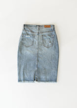 Load image into Gallery viewer, Presley Distressed Denim Midi Skirt
