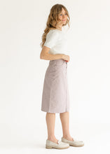 Load image into Gallery viewer, Remi Lilac Denim Midi Skirt
