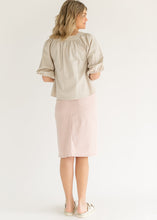 Load image into Gallery viewer, Remi Rose Denim Midi Skirt
