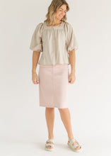 Load image into Gallery viewer, Remi Rose Denim Midi Skirt
