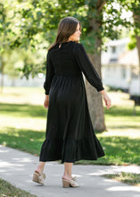 Load image into Gallery viewer, Renee Smocked Bodice Long Sleeve Maxi Dress
