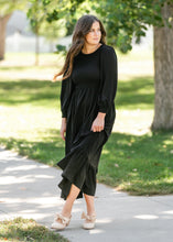 Load image into Gallery viewer, Renee Smocked Bodice Long Sleeve Maxi Dress
