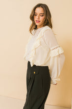 Load image into Gallery viewer, HIGH EXPECTATIONS KNIT EYELET TOP
