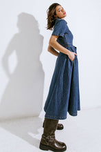 Load image into Gallery viewer, DAY IN THE LIFE DENIM MIDI DRESS
