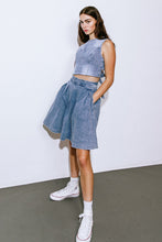 Load image into Gallery viewer, YOUR EYES ON MINE DENIM MINI SKIRT

