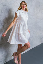 Load image into Gallery viewer, LIVE IN THE MOMENT DENIM MINI DRESS
