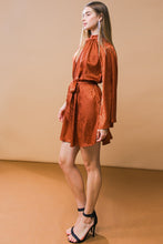 Load image into Gallery viewer, BY ANY MEANS WOVEN SATIN MINI DRESS
