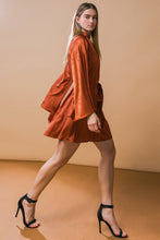 Load image into Gallery viewer, BY ANY MEANS WOVEN SATIN MINI DRESS
