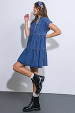 Load image into Gallery viewer, JUST THE BEGINNING TWILL MINI DRESS
