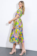 Load image into Gallery viewer, KEEP BLOOMING WOVEN MIDI DRESS
