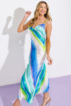 Load image into Gallery viewer, SENSE OF SERENITY WOVEN SATIN MIDI DRESS
