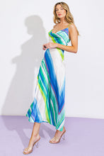 Load image into Gallery viewer, SENSE OF SERENITY WOVEN SATIN MIDI DRESS
