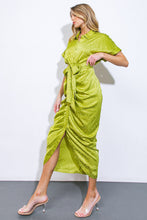 Load image into Gallery viewer, COMING TO MY SENSES WOVEN SATIN MIDI DRESS
