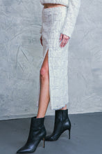 Load image into Gallery viewer, MADE YOU MY WORLD WOVEN MIDI SKIRT
