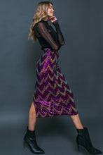 Load image into Gallery viewer, BE HAPPY FRIEND SEQUIN MIDI SKIRT
