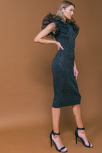 Load image into Gallery viewer, THIS IS YOUR SIGN METALLIC MIDI DRESS
