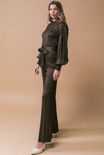 Load image into Gallery viewer, STUNNING STANCE METALLIC SWEATER TUNIN AND PANT SET
