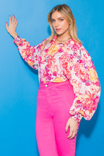 Load image into Gallery viewer, AMORE STRAPLESS FLORAL SHIRT BLOUSE
