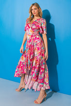 Load image into Gallery viewer, CAUSE TO CELEBRATE HI-LO SATIN MAXI DRESS
