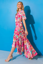 Load image into Gallery viewer, CAUSE TO CELEBRATE HI-LO SATIN MAXI DRESS
