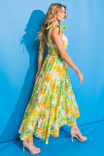 Load image into Gallery viewer, VACATION VIEWS FLORAL WOVEN MIDI DRESS
