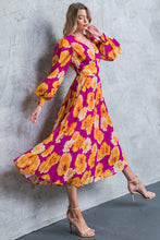 Load image into Gallery viewer, LOOK AT HER FLORAL WOVEN MIDI DRESS
