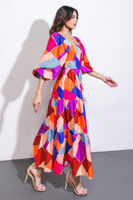 Load image into Gallery viewer, PULLING HEARTSTRINGS WOVEN MIDI DRESS

