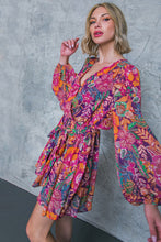 Load image into Gallery viewer, PICKING DAISIES PLUM WOVEN MINI DRESS
