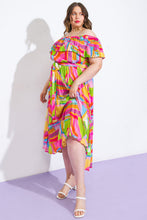 Load image into Gallery viewer, BLOSSOM BOULEVARD WOVEN MIDI DRESS
