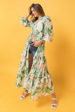 Load image into Gallery viewer, EASY DAYS FLORAL MAXI KIMONO TOP
