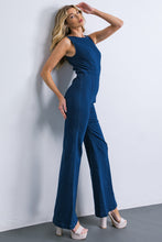 Load image into Gallery viewer, KISS AND WON&#39;T TELL DENIM JUMPSUIT
